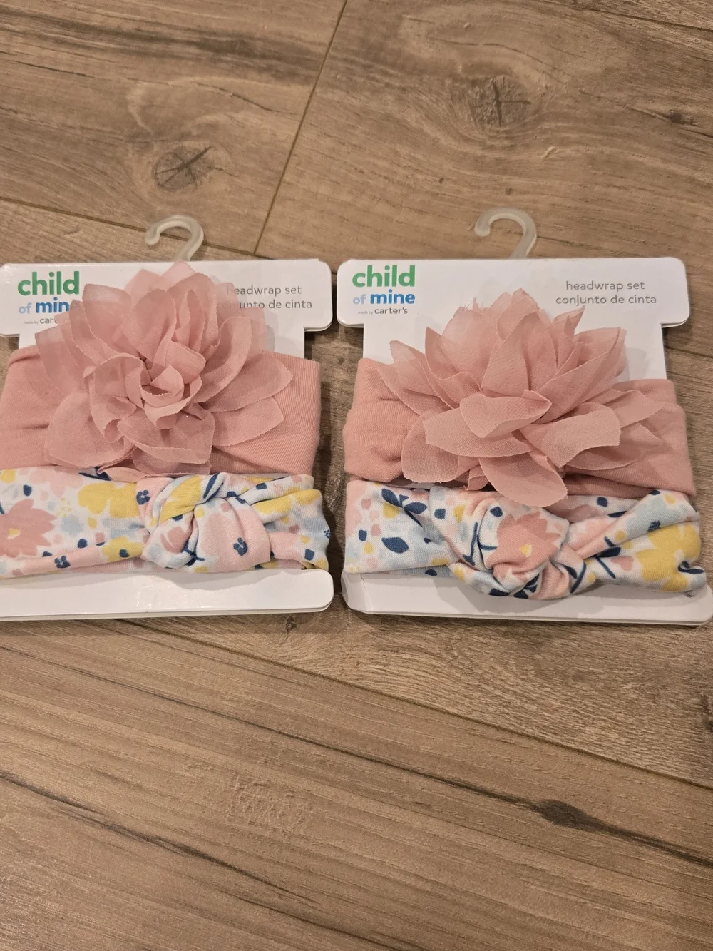 NWT Carters baby girl 2 piece floral headwraps set‎ NWT - 2 packs
